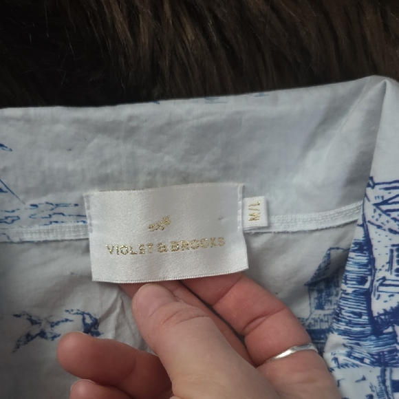 Blue and White Women's Pajama Set - Picture 2 of 9